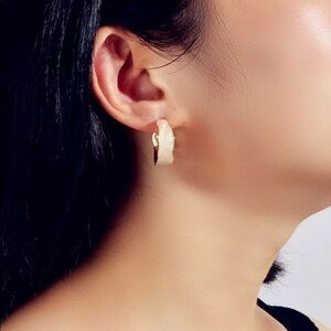 Gold 4/$25 Textured Hoop Earrings